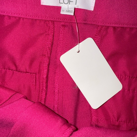 NWT LOFT Fuchsia Pants Size 10 - Picture 7 of 7